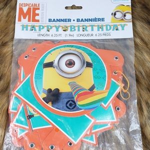 Despicable Me Happy Birthday Kids Party Banner